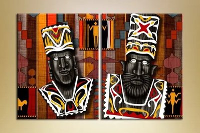 Модульные картины африканские маски Fig9339 фото