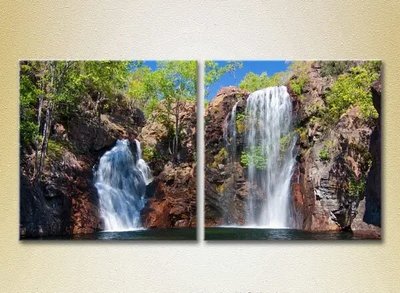 Модульные картины Водопад в скалах Pri9789 фото