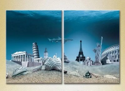 Picturi modulare Monumente ale arhitecturii mondiale sub apă_01 Gor8989 фото