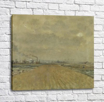 Картина Жан-Франсуа Рафаэлли - Пейзаж. Поле осенью Imp12390 фото
