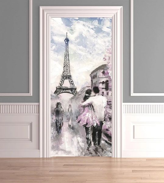 3Д наклейка на дверь, Париж ST233 фото