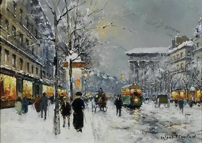 ФотоПостер Antoine Blanchard, Париж в снегу (Paris dans la neige) Ant18789 фото