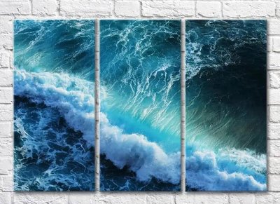 Триптих Волны морские в бурю Mor9899 фото