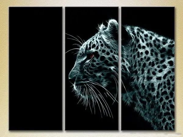 Модульные картины Огненный леопард_02 ZHi10499 фото