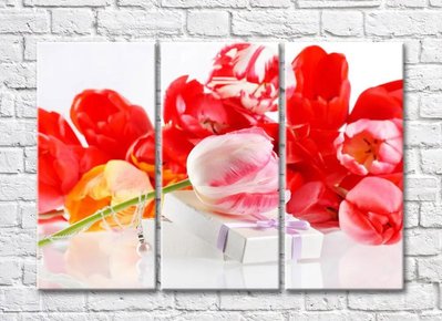 Тюльпаны и кулон с жемчугом TSv5700 фото