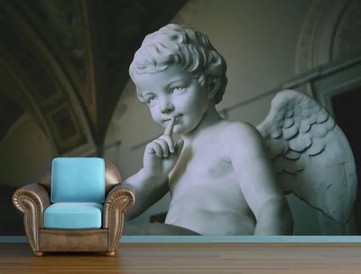 Фотообои Скульптура ангела под куполообразными сводами 3D5300 фото