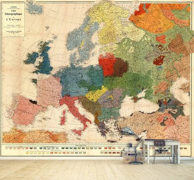 Фотообои Этнографическая карта Европы 1918 года Sta2200 фото