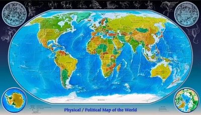 Физическая-политическая карта Sov2001 фото