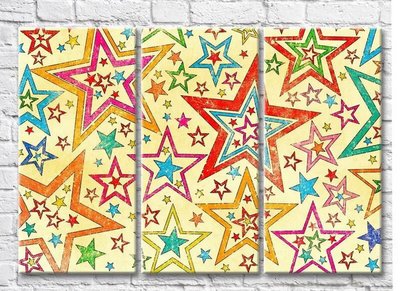 Триптих Винтажный фон со звездами Abs7301 фото