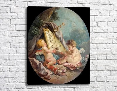 Картина Амуры, отсчитывающие время Fra11401 фото