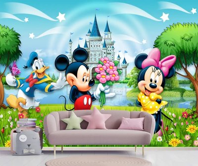 Mickey, Mini Mouse cu flori și Donald Duck Fot151 фото