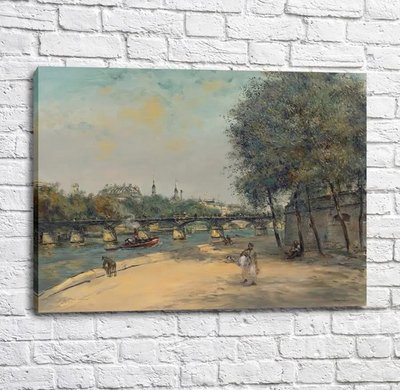 Картина Жан-Франсуа Рафаэлли - Мост искусств, Париж Imp12352 фото