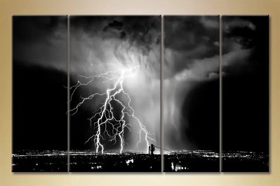 Picturi modulare Poliptic, Fulger furtună TCH8502 фото
