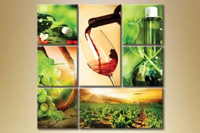 Модульные картины Полиптих вино-и-виноградники2 Eda8752 фото