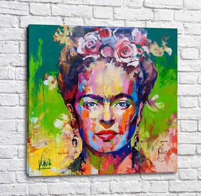 Poster Frida Kahlo, portret acrilic Izv17821 фото