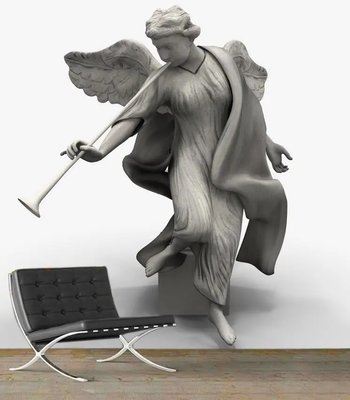 Фотообои Скульптура ангела с дудкой 3D5303 фото