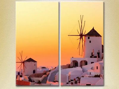 Модульные картины Греция, восход солнца в Санторини Gor9053 фото