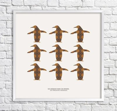 Постер Императорские пингвины. Узоры Min15823 фото