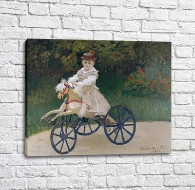 Jean Monet pe un cal mecanic, 1872 Mon14204 фото