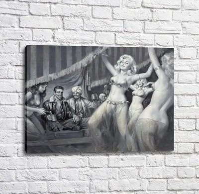Постер Мужчины и гарем танцующих женщин Tan18140 фото