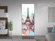 Autocolant 3D pentru ușă, Turnul Eiffel într-un oraș plin de viață ST320 фото 5
