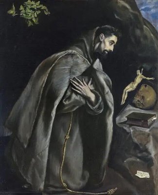 St Francis in Prayer before the Crucifix El11054 фото