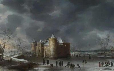 The Castle of Muiden in Зима Ark11154 фото