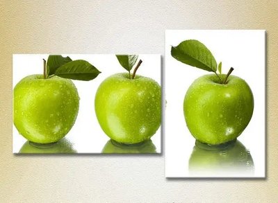 Модульные картины Три зеленых яблока Eda9804 фото