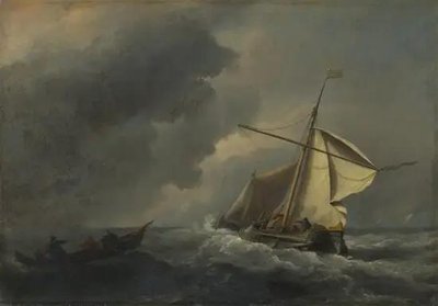 O navă olandeză într-o briză puternică Mor12005 фото
