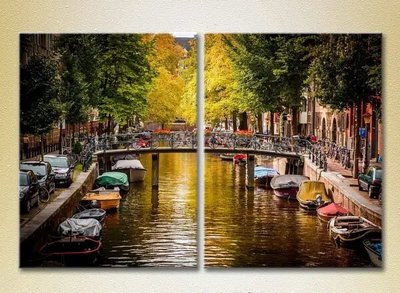 Модульные картины Амстердамский канал, Голландия_01 Gor9055 фото