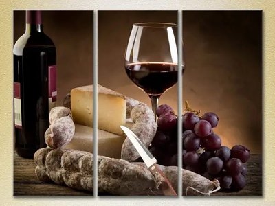 Модульные картины Виносыр и виноград Eda10755 фото