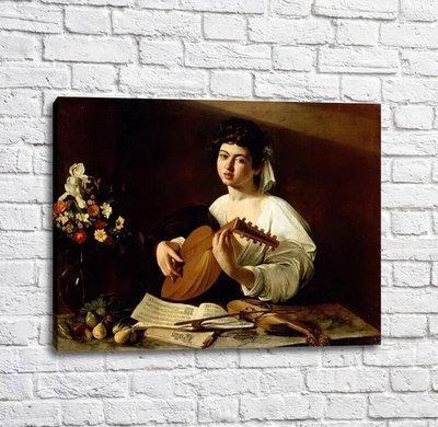 Pictură Tânăr cu lăută (1596) Kar13356 фото