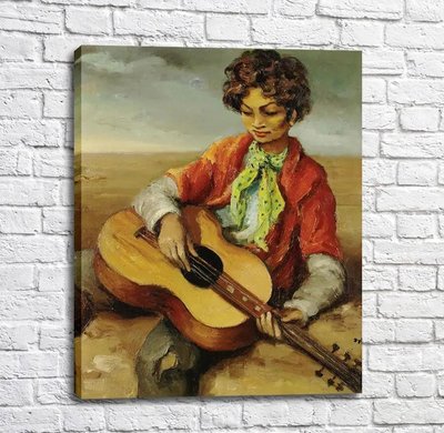 Картина Марсель Диф - Цыганский мальчик, играющий на гитаре,-1950 Imp12406 фото