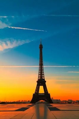 Фотообои Париж, Эйфелева башня на закате Gor4107 фото