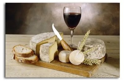 ФотоПостер Натюрморт, вино красное и сыр Nap15499 фото