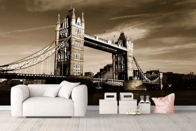 Fototapet Podul Londra în stil alb-negru Ark2107 фото