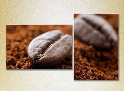 Модульные картины Молотое кофе и зерна_02 Eda8807 фото