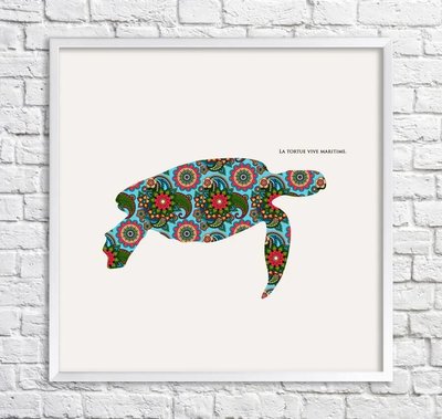 Постер Морская черепаха. Узоры Min15827 фото