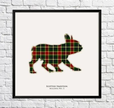 Poster Bulldog. Cușcă în stil scoțian Min15877 фото