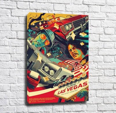 Poster retro pentru filmul Fear and Loathing in Las Vegas Pos15191 фото