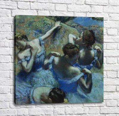 Постер Балерины в голубых платьях, холст масло Tan18282 фото