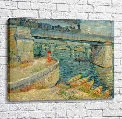 Картина Мосты через Сену в Аньере Van11657 фото