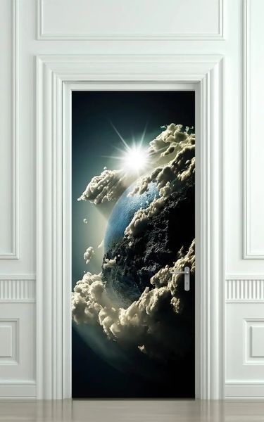 3Д наклейка на дверь, Планета ST232 фото