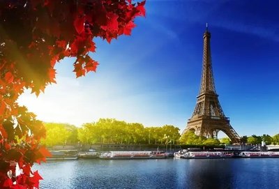 Fototapet Turnul Eiffel pe malul Senei, Paris Ark1890 фото