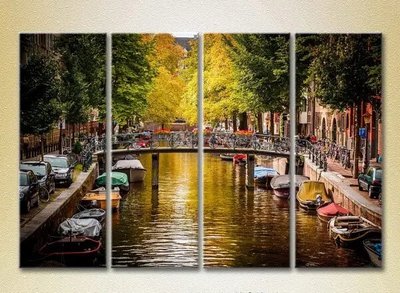 Модульные картины Амстердамский канал, Голландия_01 Gor6740 фото