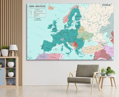 Harta politică a Europei, limba română Kar14591 фото