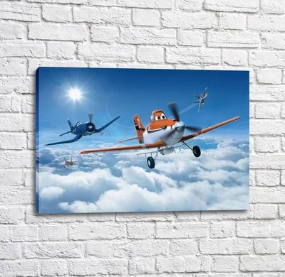 Постер Дасти полейполе на фоне облаков и солнца Mul16260 фото