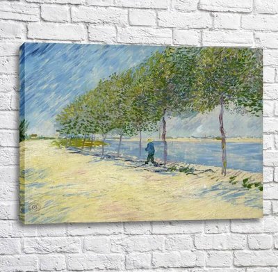 Картина Прогулка вдоль берега Сены близ Аньера Van11690 фото