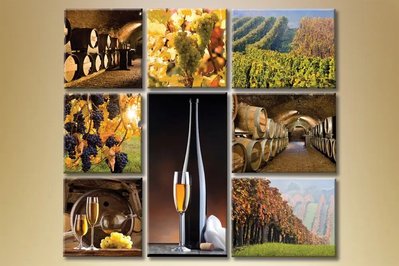 Модульные картины Полиптих вино-и-виноградники Eda8708 фото
