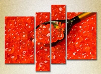 Tablouri modulare Caviar roșu Eda6508 фото